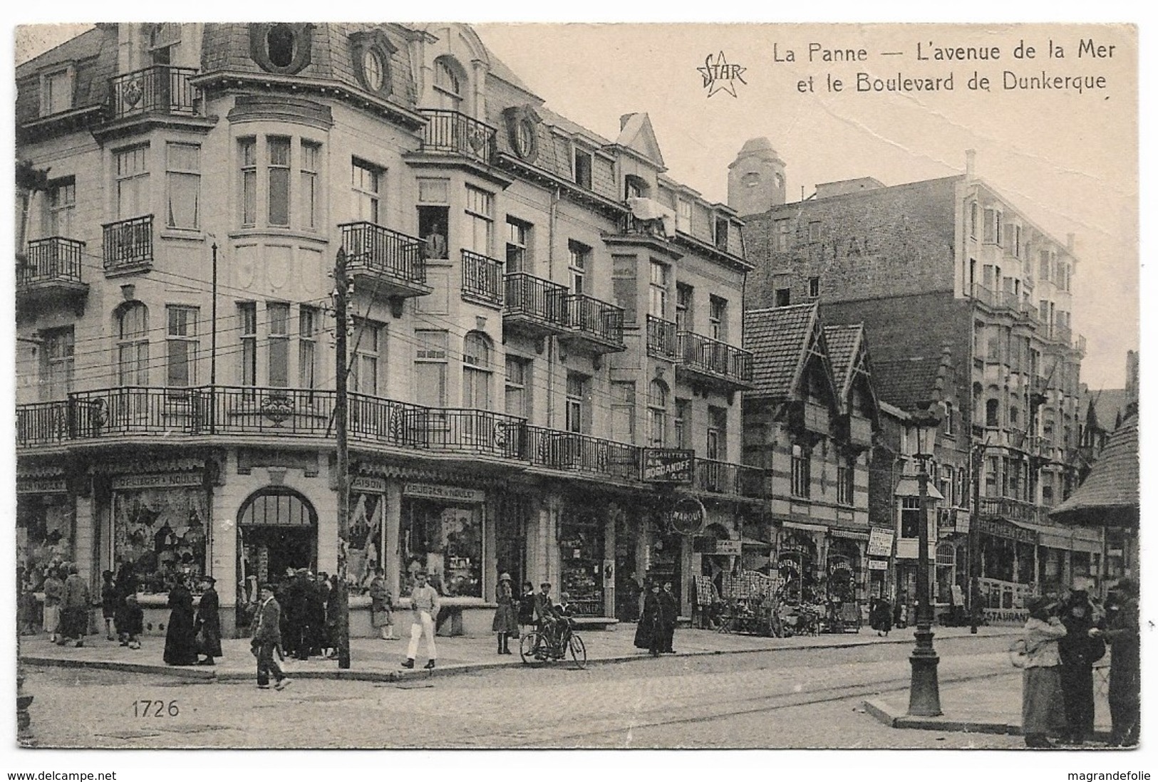 CPA PK  LA PANNE  L'AVENUE DE LA MER ET LE BOULEVARD DE DUNKERQUE  CARTE ANIMEE - Autres & Non Classés