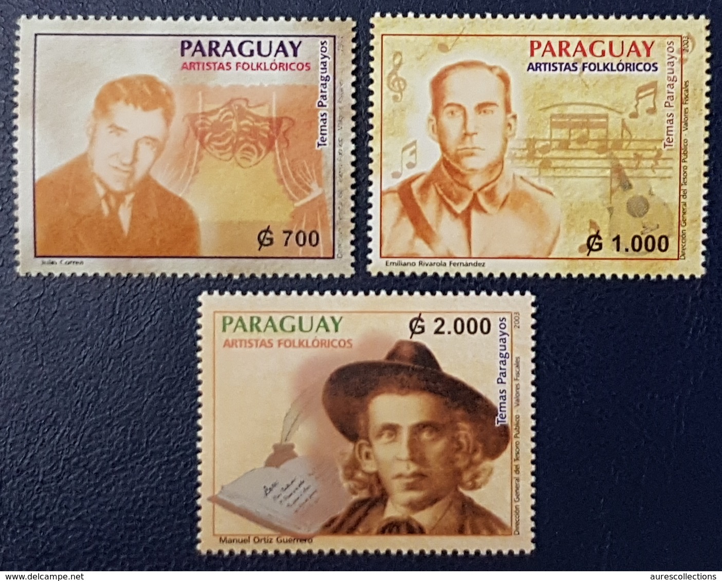 PARAGUAY 2003 Famous Artists Personajes Popular Literature MNH - Paraguay