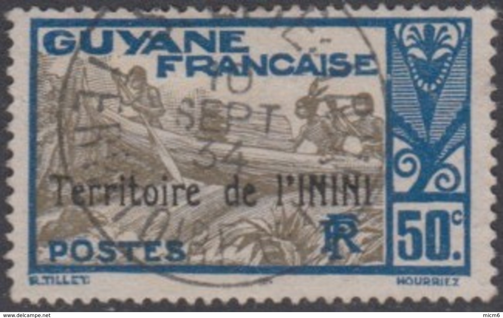 Inini (Territoire De L') - St-Elie Sur N° 12 (YT) N° 10 (AM). Oblitération De 1934. - Usati