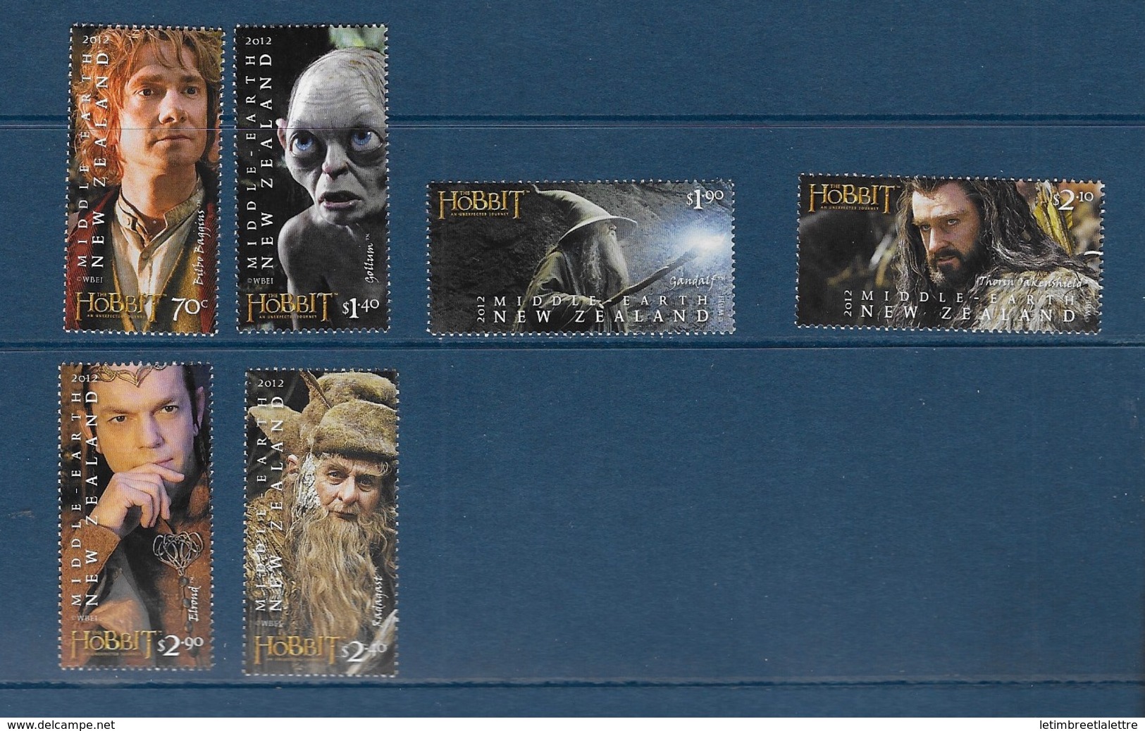 Nouvelle-Zélande N° 2854 à 2859**Cinéma Film "le Hobbit Voyage Innattendu - Unused Stamps