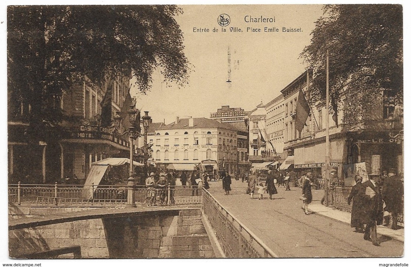 CPA PK  CHARLEROI  ENTREE DE LA VILLE  PLACE EMILE BUISSET  CARTE ANIMEE - Autres & Non Classés