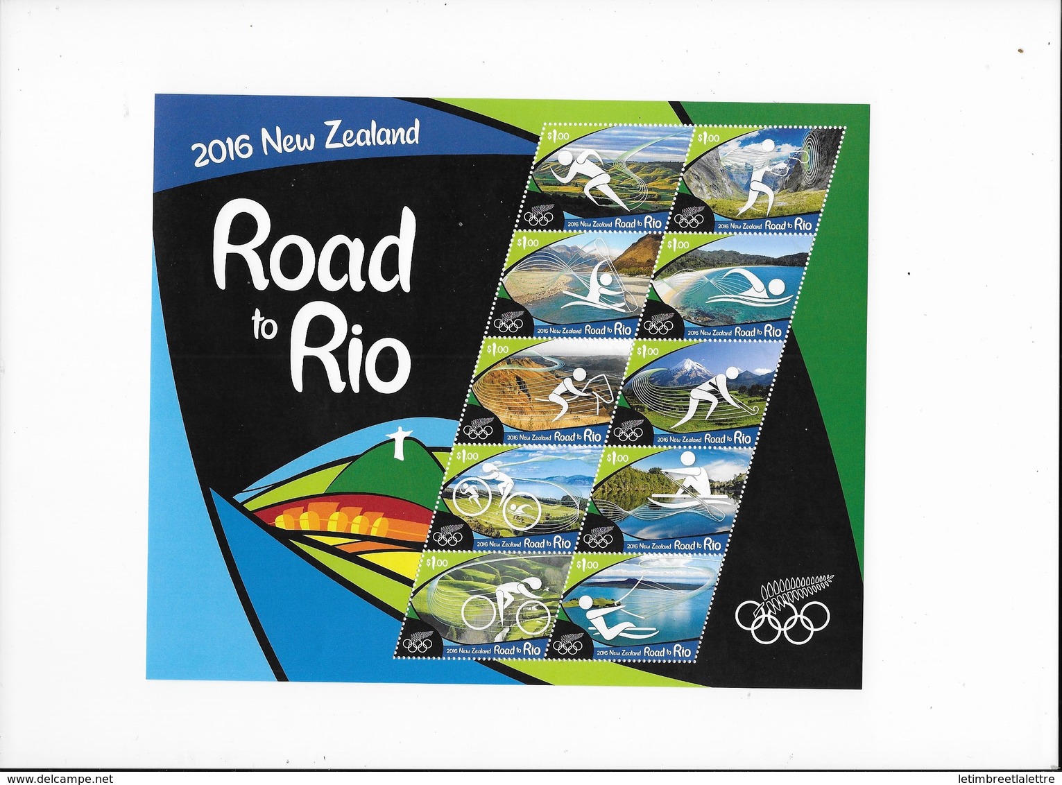Nouvelle-Zélande N°3218 à 3227**  Jeux Olympiques D'été 2016 à Rio - Unused Stamps