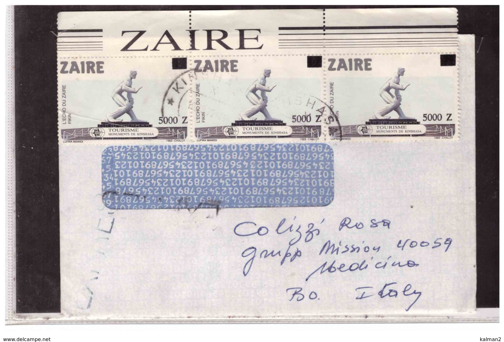 TEM8356  -  ZAIRE  STORIA POSTALE  /   LETTERA ESPRESSO  CON INTERESSANTE AFFRANCATURA - Altri & Non Classificati