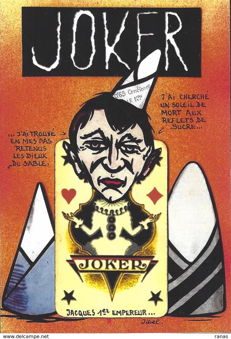 CPM Sucre Satirique Caricature Algérie Jacques LEBAUDY Empereur Du Sahara Sugar Non Circulé Joker Jeu De Cartes - Satirical