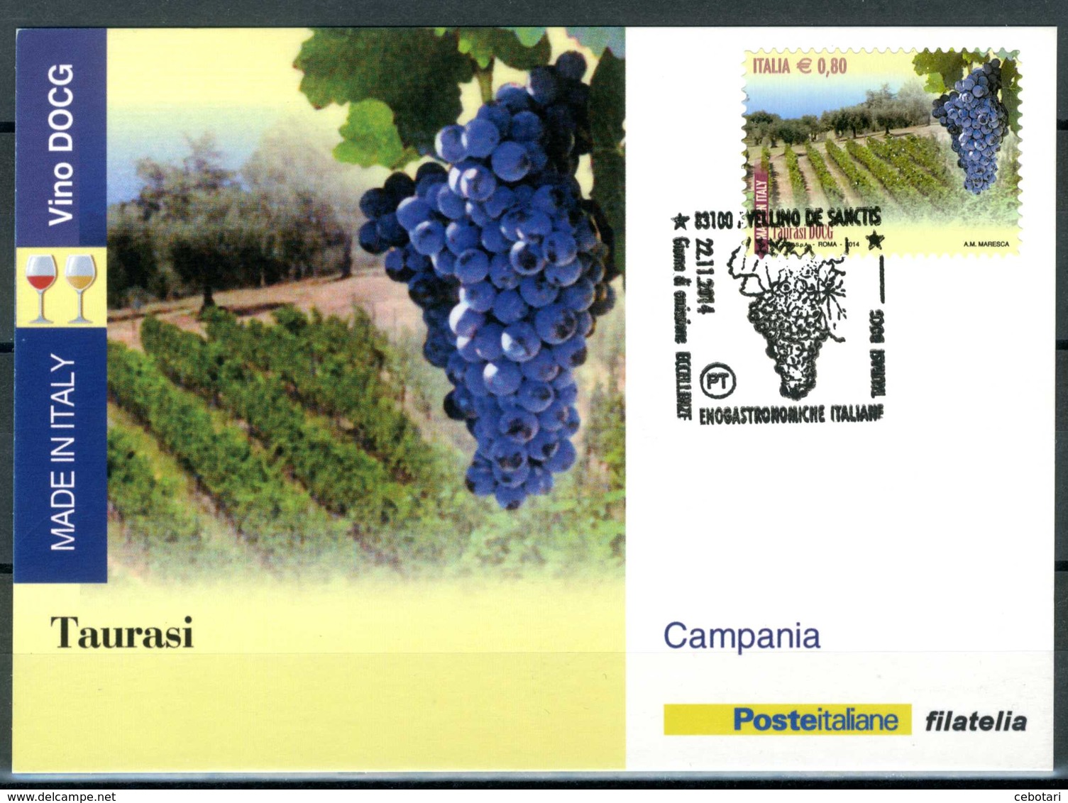 ITALIA / ITALY 2014 - Vino DOCG - Taurasi - Campania - Maximum Card Come Da Scansione. - Vini E Alcolici