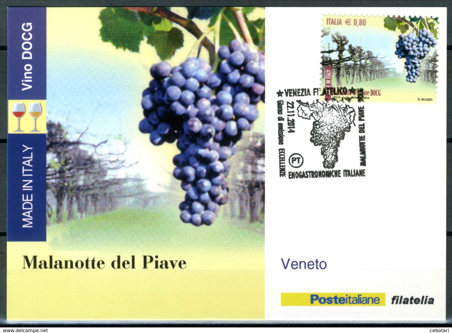 ITALIA / ITALY 2014 - Vino DOCG - Malanotte Del Piave - Veneto - Maximum Card Come Da Scansione. - Vini E Alcolici