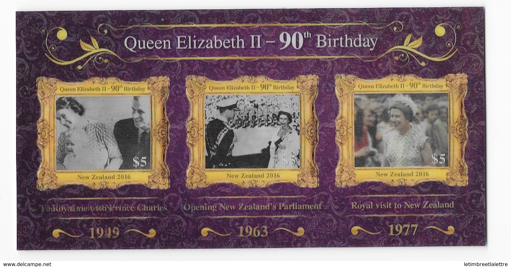 Nouvelle-Zélande Bloc Feuillet N°336** Anniversaire De S.M ElizabethII, Auto-adhésif Avec Procédé Lenticulaire - Blocks & Sheetlets