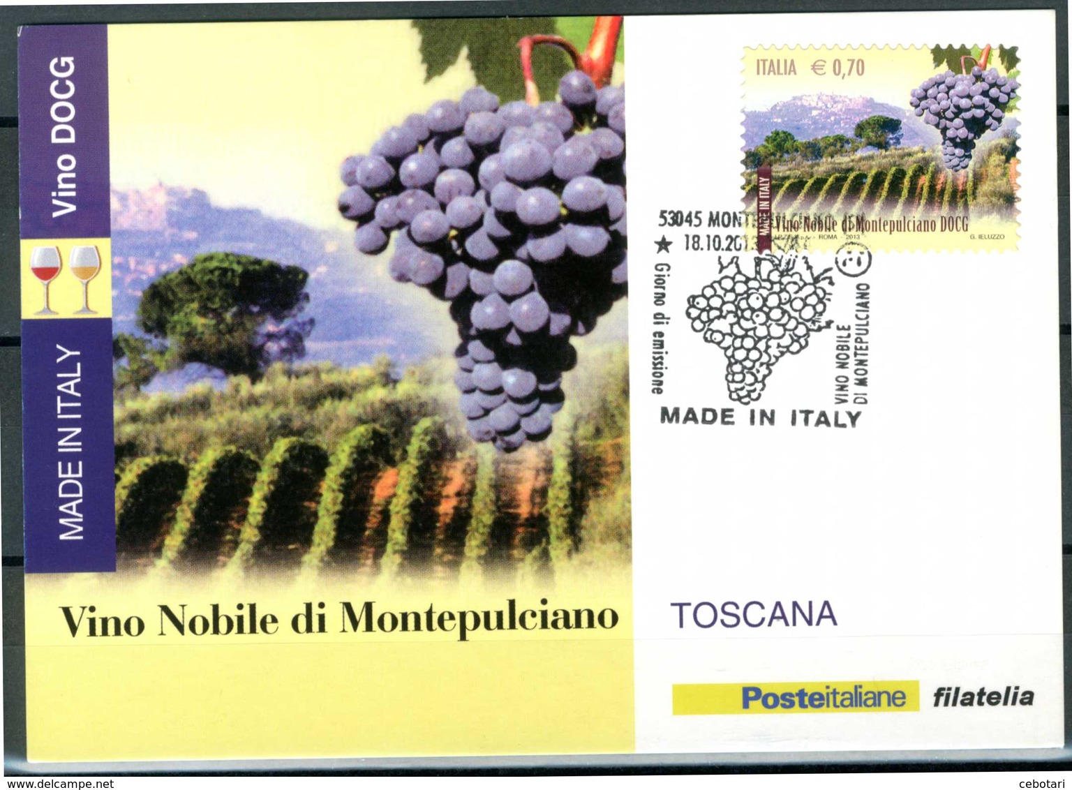 ITALIA / ITALY 2013 - Vino DOCG - Vino Nobile Di Montepulciano - Toscana - Maximum Card Come Da Scansione. - Vini E Alcolici