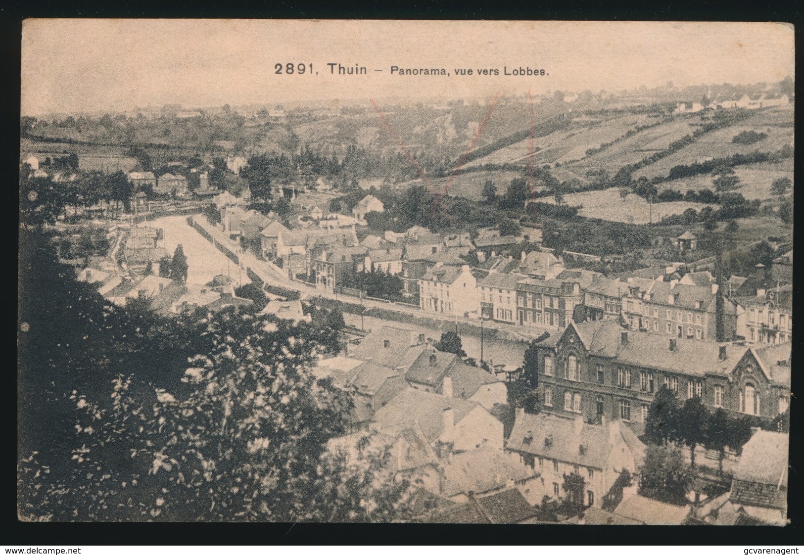 THUIN  PANORAMA VUE VERS LOBBES - Thuin