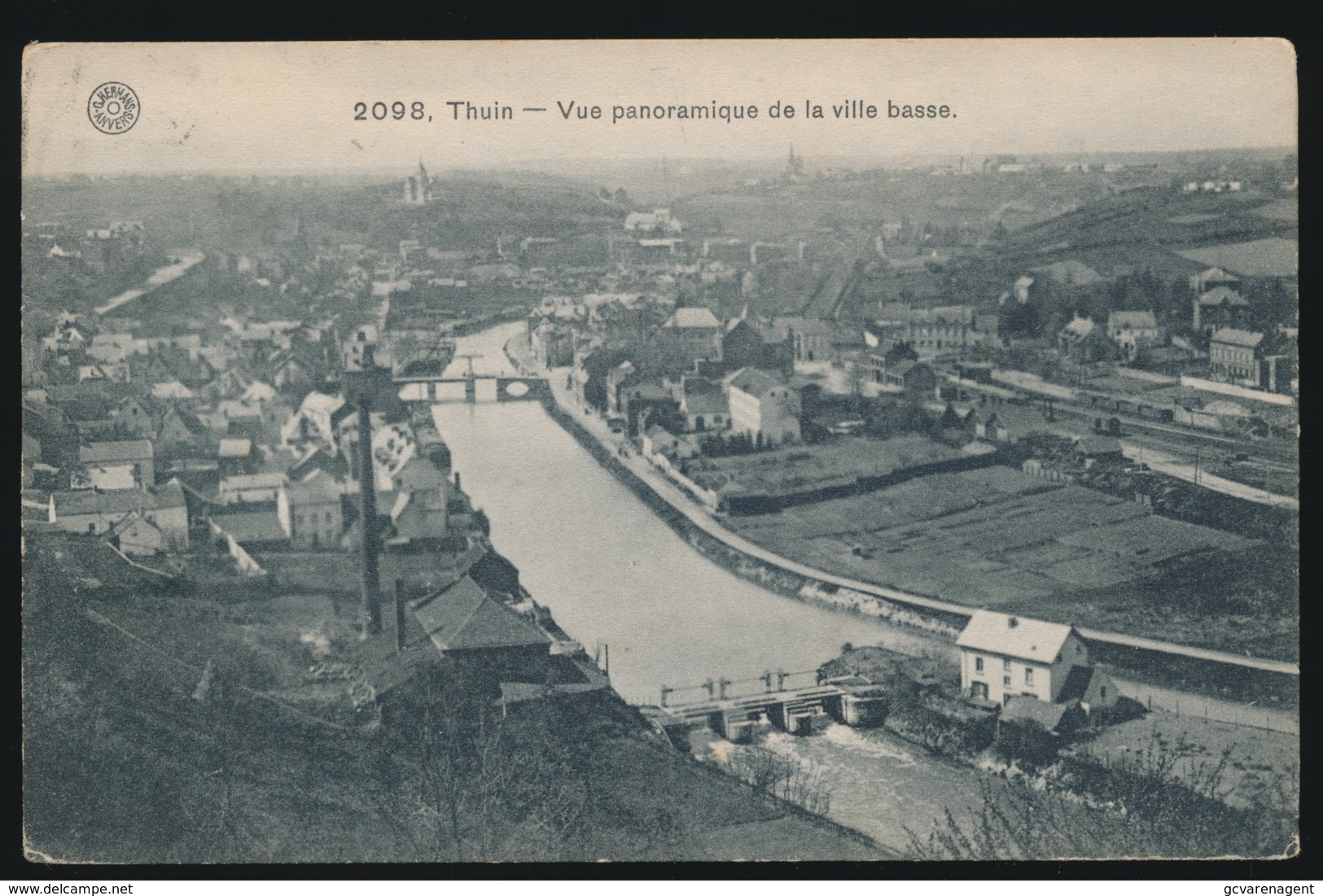 THUIN  VUE PANORAMIQUE DE LA VILLE BASSE - Thuin