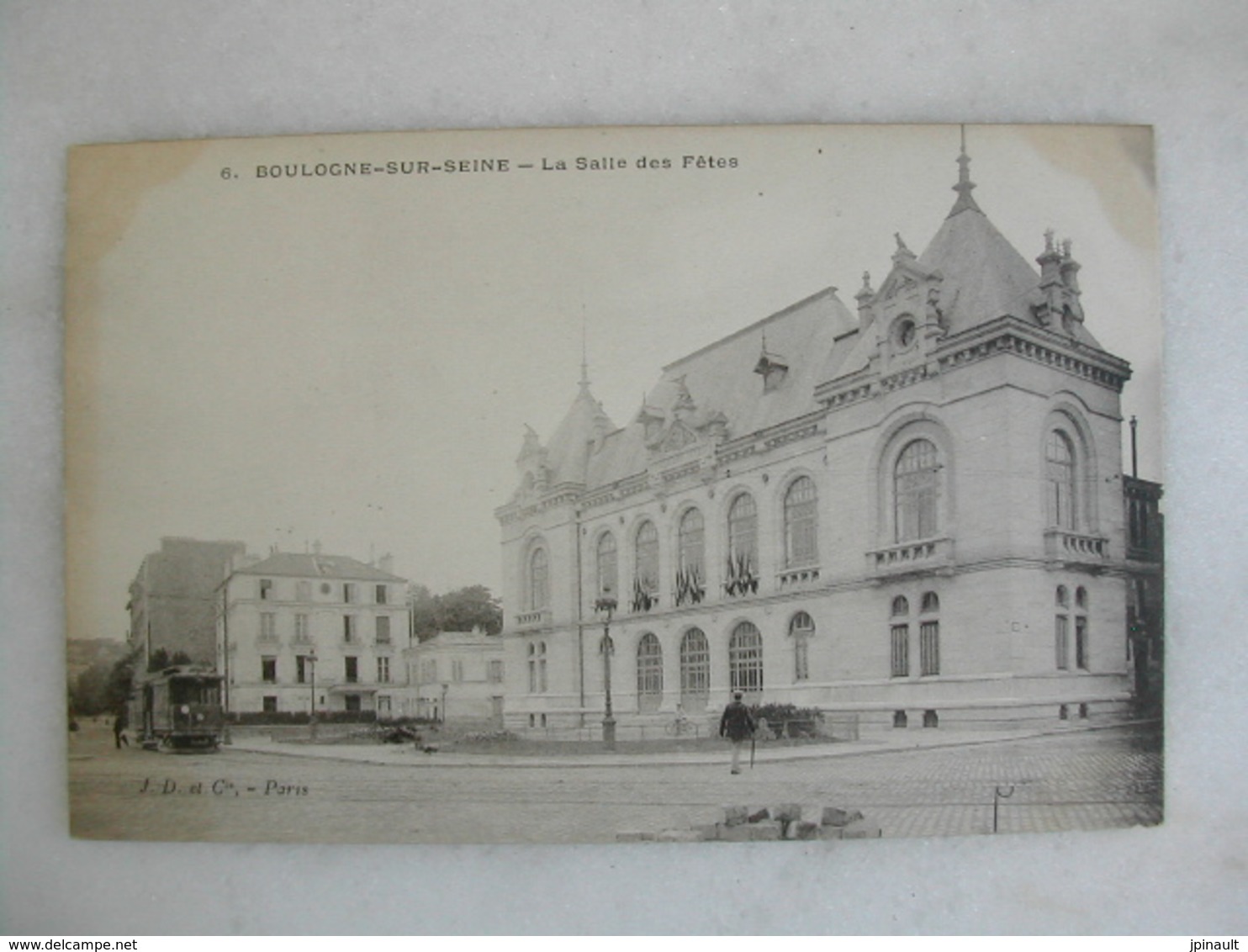 BOULOGNE SUR SEINE - La Salle Des Fêtes (animée Avec Tramway) - Boulogne Billancourt