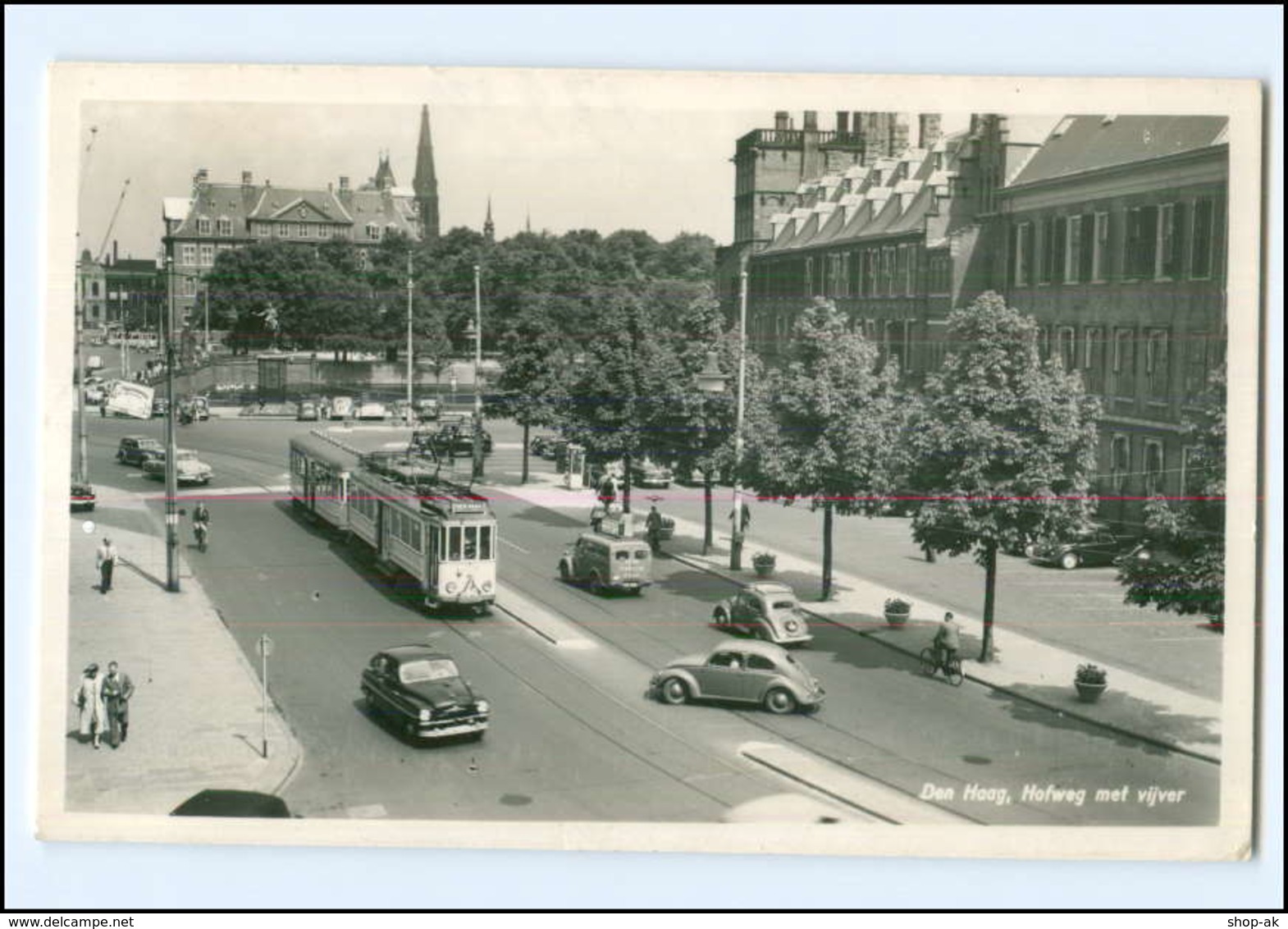 XX003240/ Den Haag  Hofweg Straßenbahn Autos VW Käfer AK 1954 - Sonstige & Ohne Zuordnung