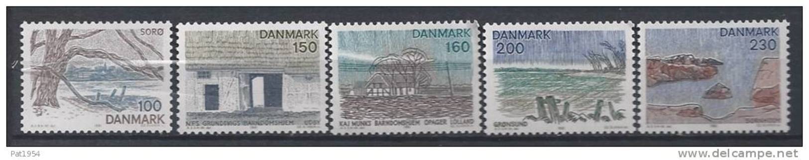 Danemark 1981 Série Neuve**  N° 735/739 Paysages De Sjaelland - Nuovi