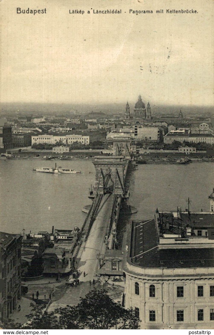 Budapest. Panorama Mit Kettenbrucke. Hungria - Hungría