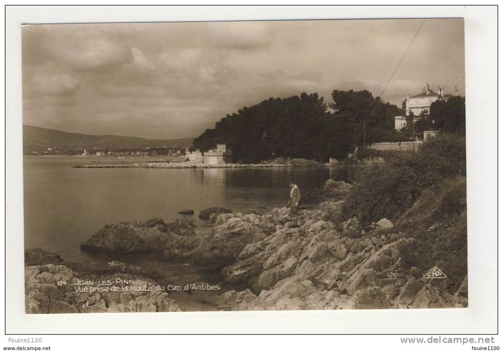 Carte De Juan Les Pins Vue Prise De La Route Du Cap D' Antibes - Juan-les-Pins