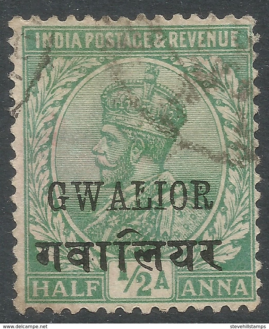 Gwalior (India). 1903-11 KEVII. ½a Used. SG 68 - Gwalior