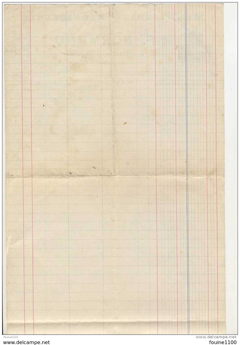 Facture Illustrée Menuiserie ébénisterie F. NORMAND  à Cernoy 1934 ( Recto Verso ) - Autres & Non Classés