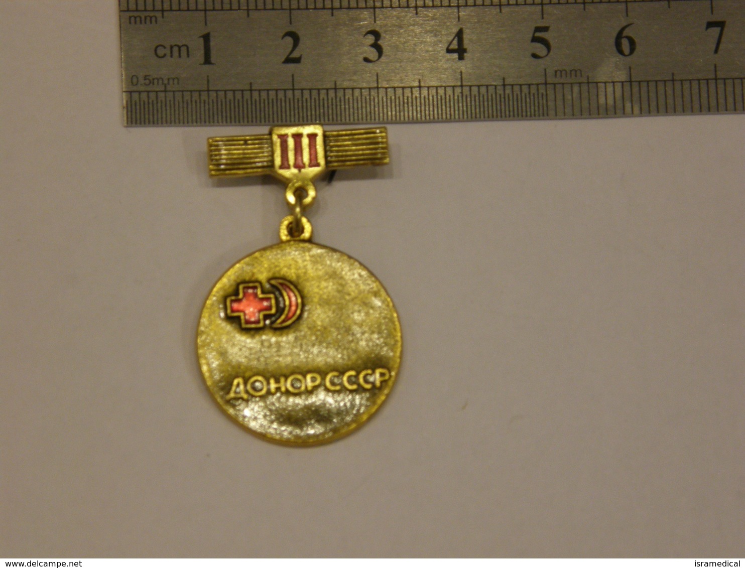 USSR 1970 RED CROSS BLOOD DONOR BADGE OF 3 CLASS 78 - Geneeskunde