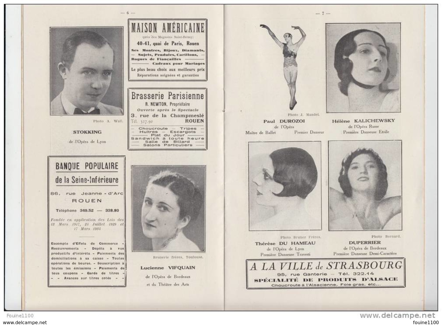 Programme Du Théâtre Des Arts De Rouen 1934 1935 ( Avec Publicités Sur Rouen ) Voir Scannes - Programmi