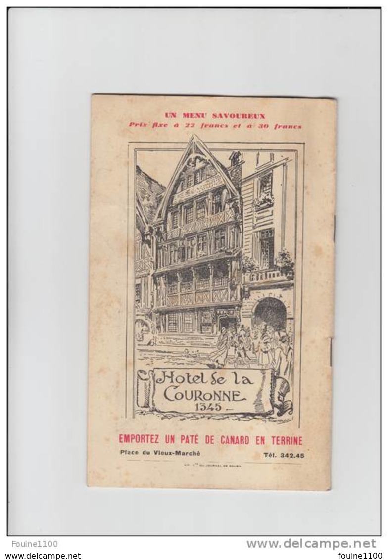 programme du théâtre des arts de rouen 1934 1935 ( avec publicités sur rouen ) voir scannes