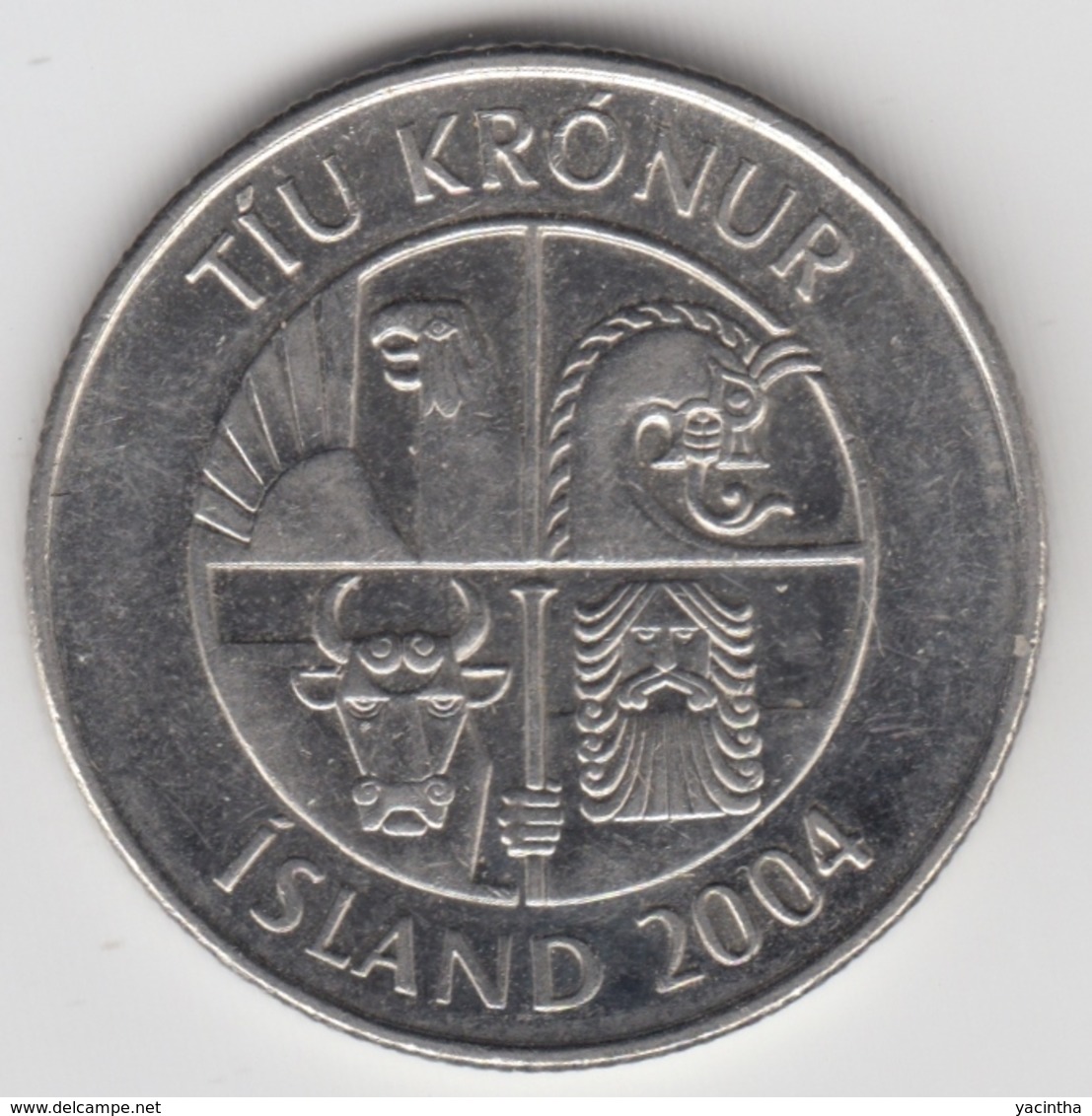@Y@  IJSLAND  / ISLAND  10 Kroner   2004    (1421) - IJsland