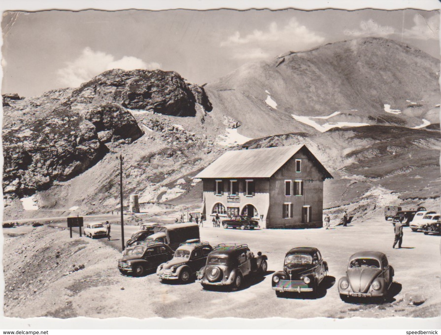 27240 Hotel Restaurant Col Galibier Chalet -H Motte Gérant -5955 Soc Ed France -voiture Coccinelle Traction 4CV - Turismo