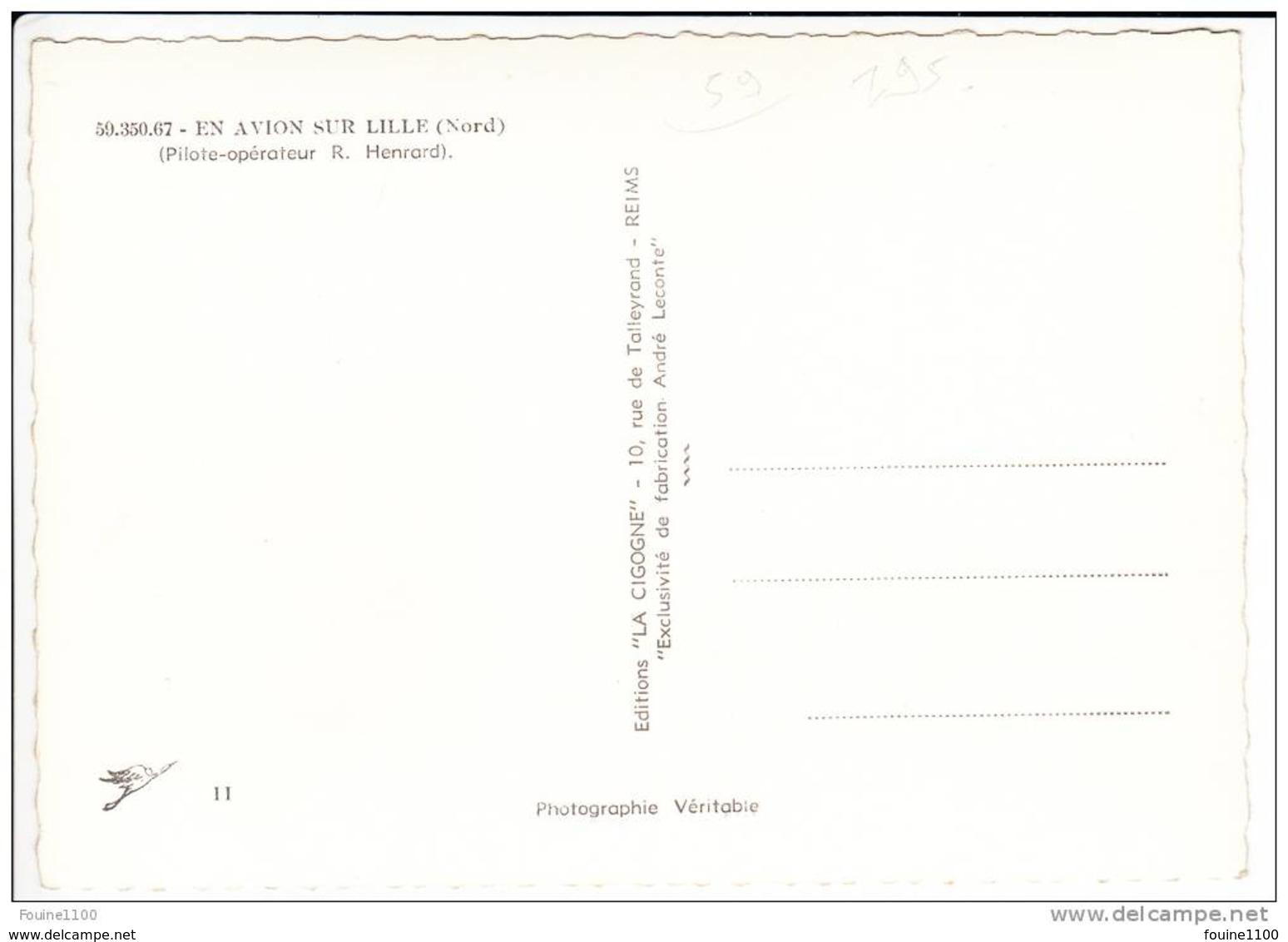 Carte ( Format 15 X 10,5 Cm ) De Lille ( Vue Aérienne ) ( Recto Verso ) - Lille