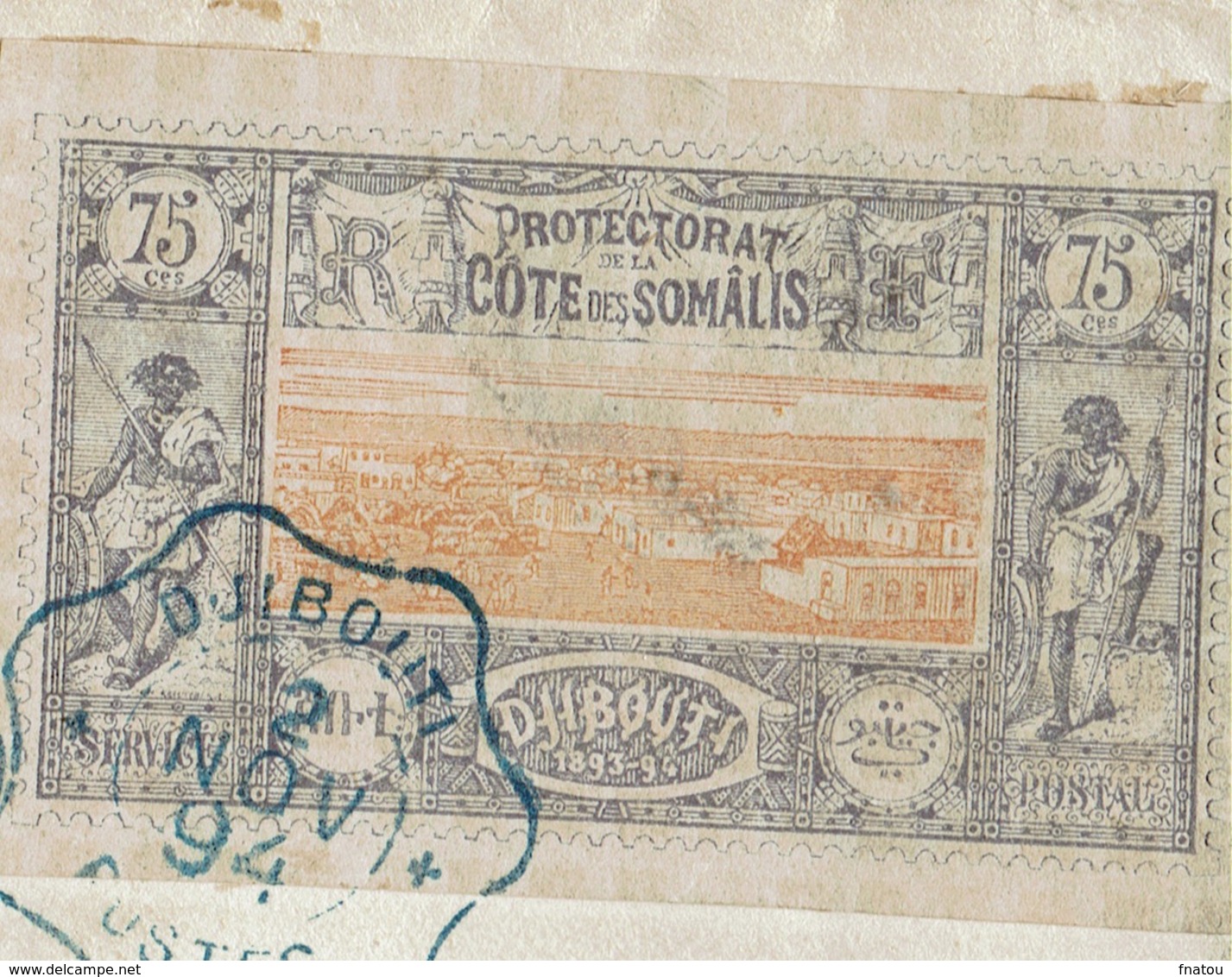 French Somali Coast, Awesome registered cover to Germany (Stadthagen), 1894, 13 stamps!!!