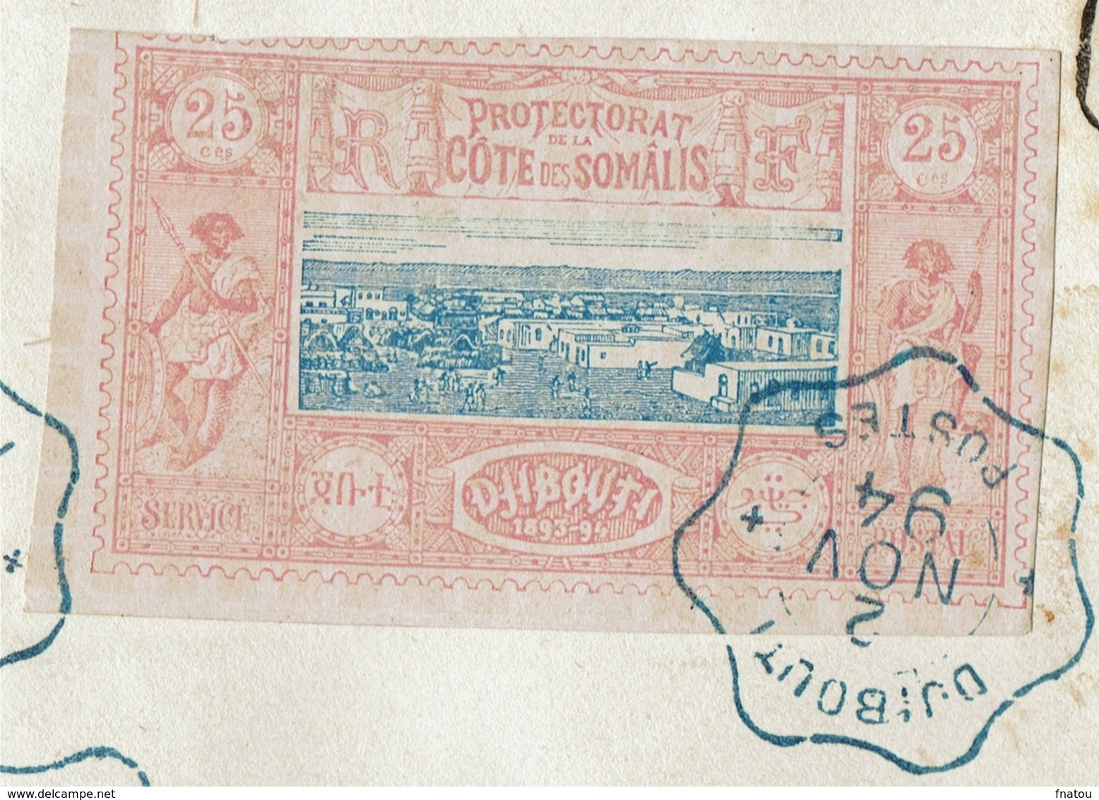 French Somali Coast, Awesome registered cover to Germany (Stadthagen), 1894, 13 stamps!!!