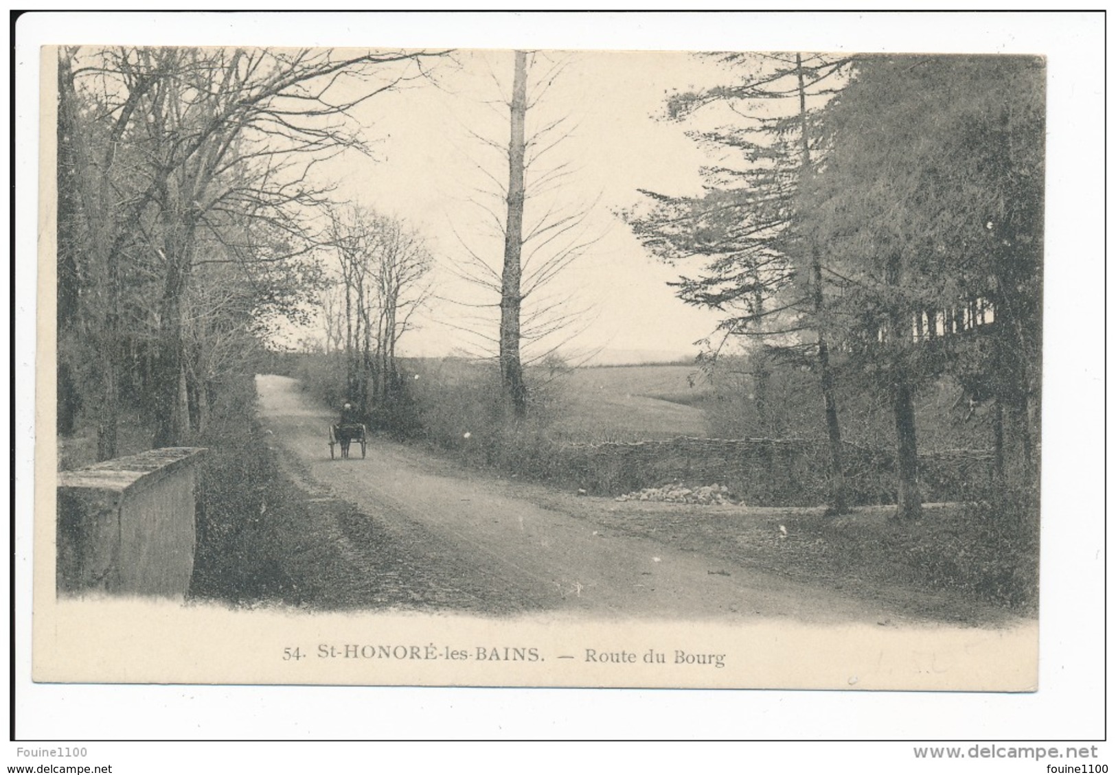 Carte De Saint Honoré Les Bains   Route Du Bourg    ( Recto Verso ) - Andere & Zonder Classificatie