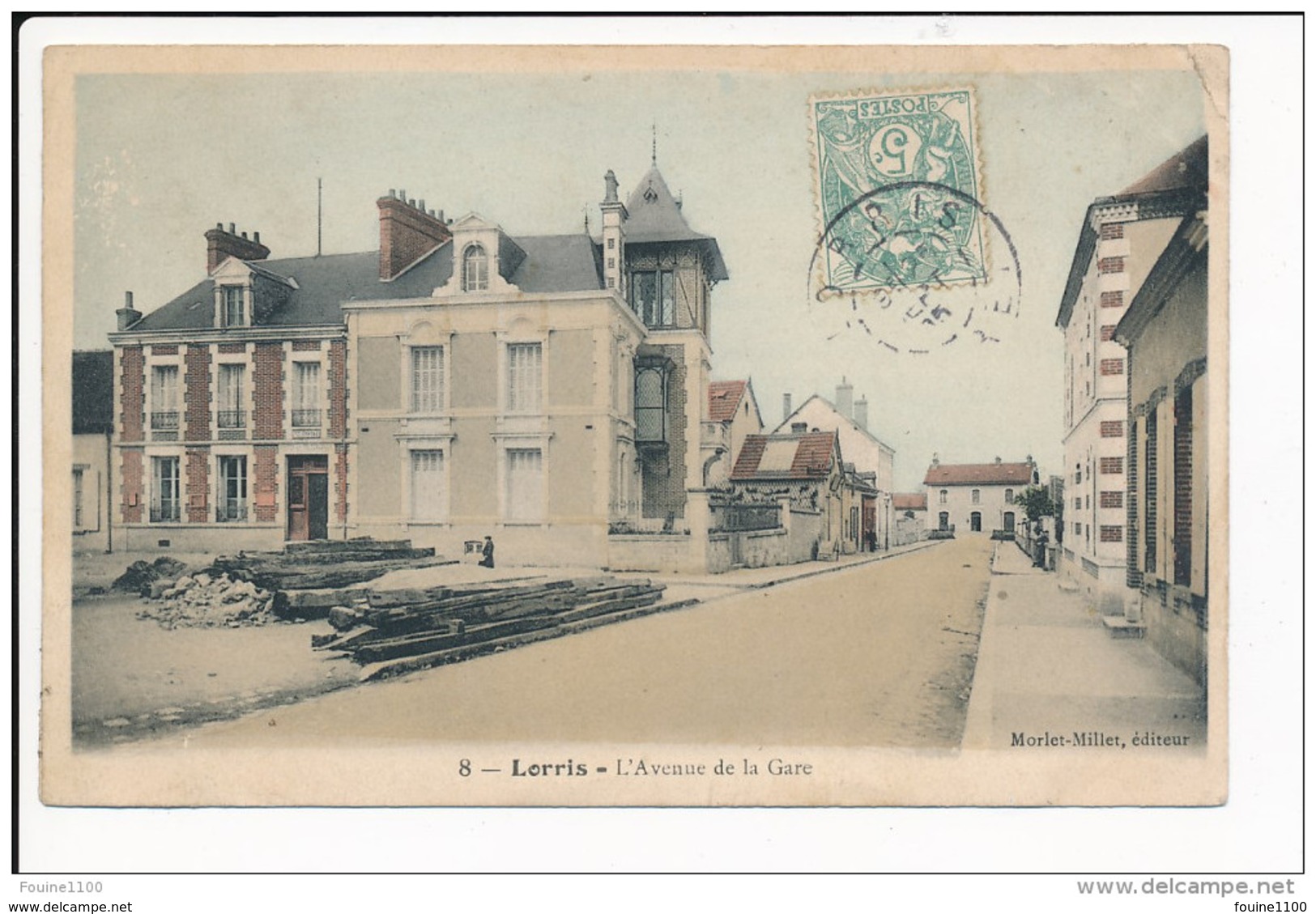 Carte De Lorris L' Avenue De La Gare  ( Recto Verso ) état Moyen - Sonstige & Ohne Zuordnung