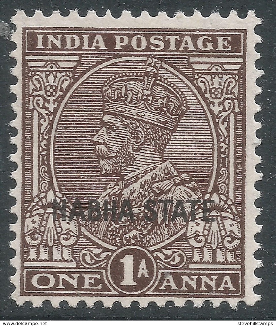 Nabha (India). 1927-36 KGV. 1a MH. SG 62 - Nabha