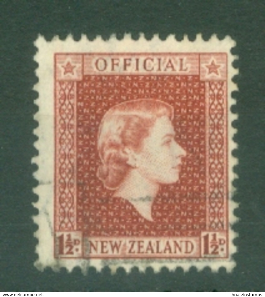 New Zealand: 1954/63   Official - QE II   SG O160   1½d    Used - Officials