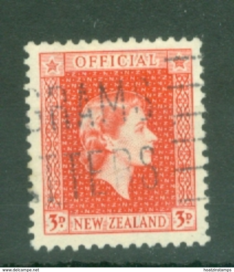 New Zealand: 1954/63   Official - QE II   SG O163   3d    Used - Officials