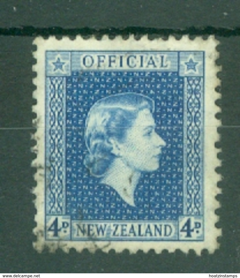 New Zealand: 1954/63   Official - QE II   SG O164   4d    Used - Officials