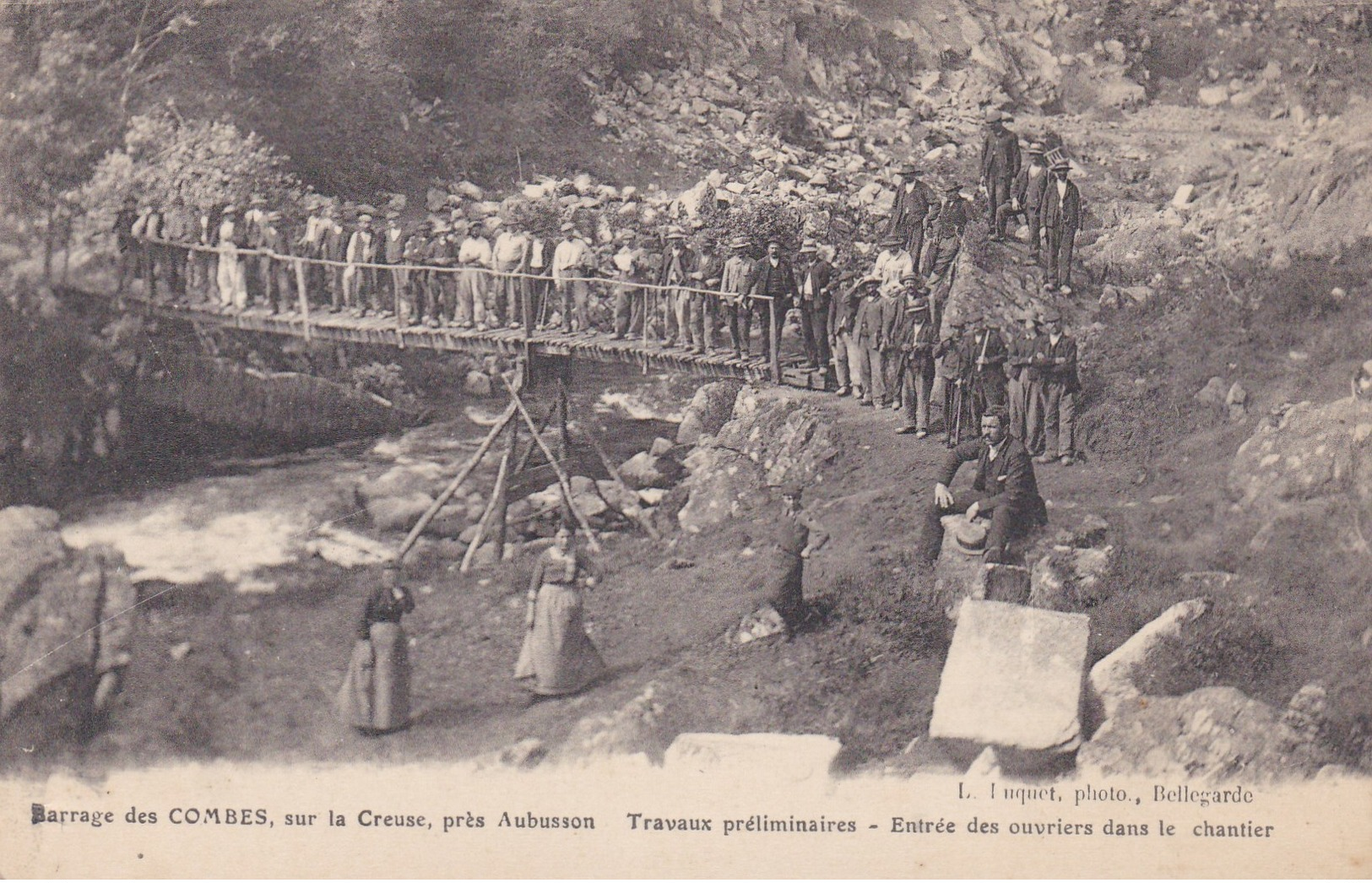 COMBES BARRAGE PRES AUBUSSON - Autres & Non Classés