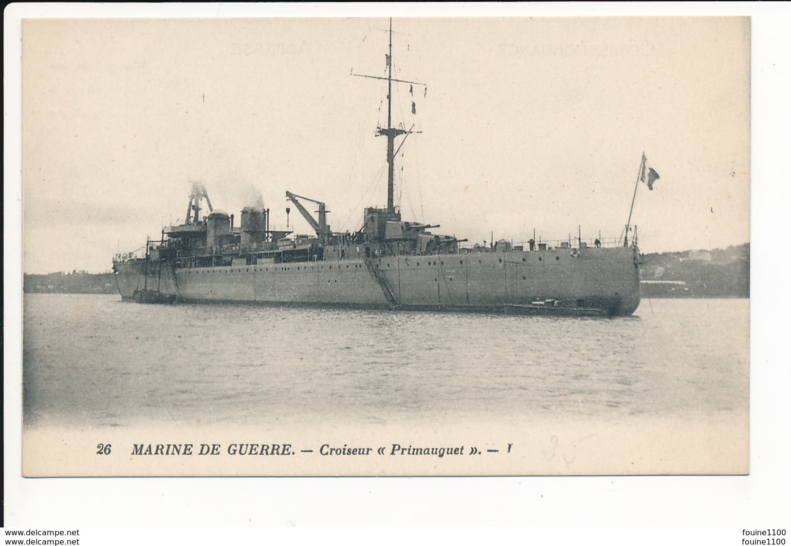 Carte Du Croiseur  Primauguet  ( Marine De Guerre ) ( Recto Verso ) - Guerre