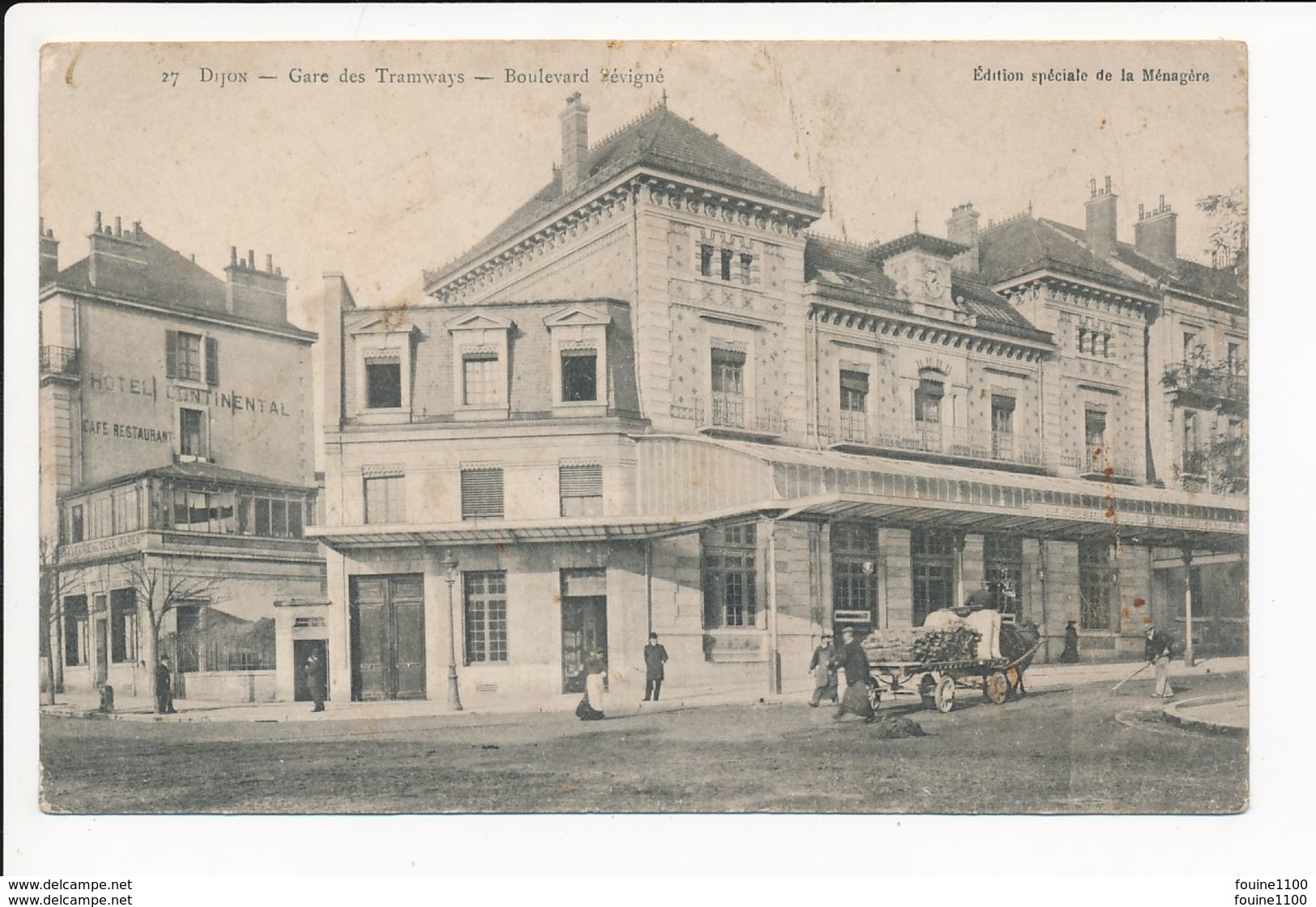Carte De Dijon Gare Des Tramways Boulevard Sévigné  ( Recto Verso ) - Dijon