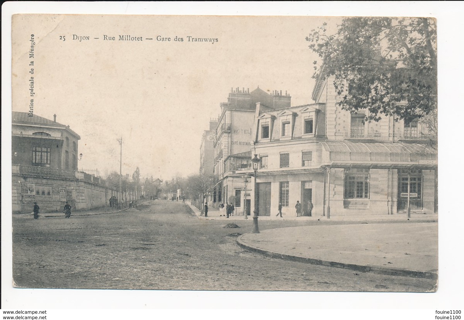 Carte De Dijon Rue Millotet Gare Des Tramways  ( Recto Verso ) - Dijon