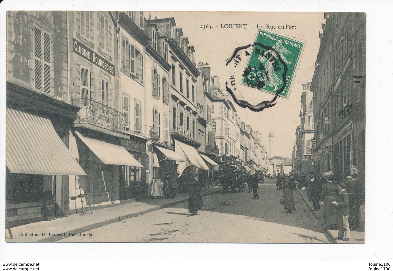 Carte De Lorient  La Rue Du Port  ( Recto Verso ) - Lorient