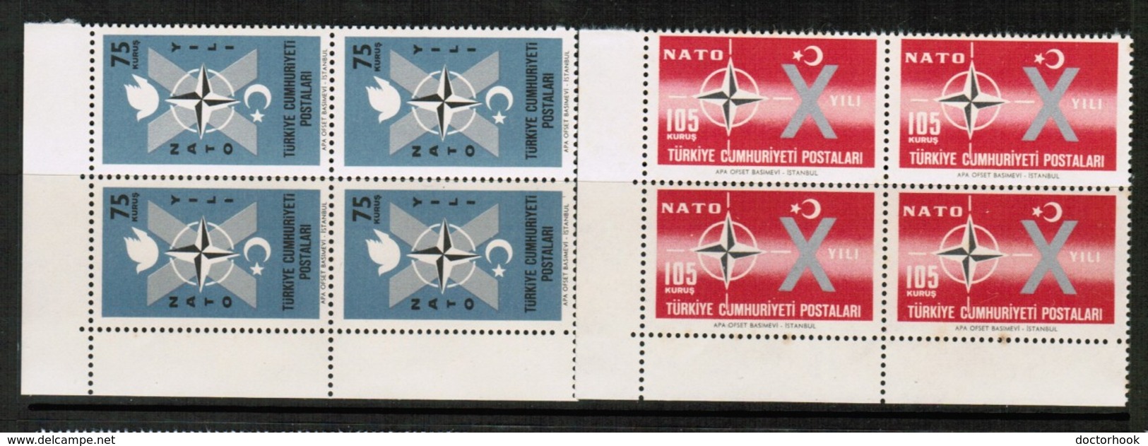 TURKEY   Scott # 1545-6** VF MINT NH CORNER BLOCKS Of 4 (LG-1205) - Unused Stamps