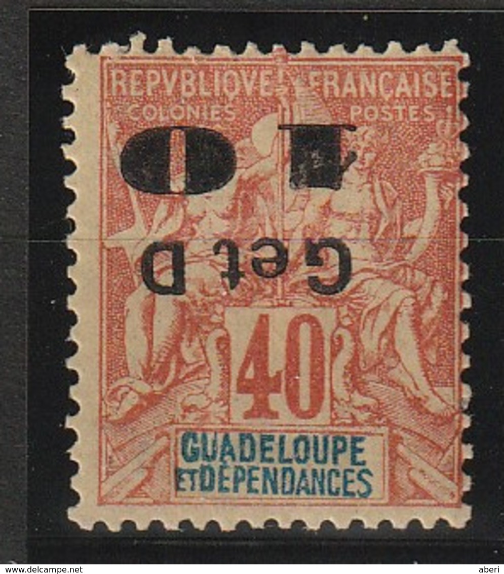 GUADELOUPE N° 46*  - Surcharge à L'envers - Nuovi