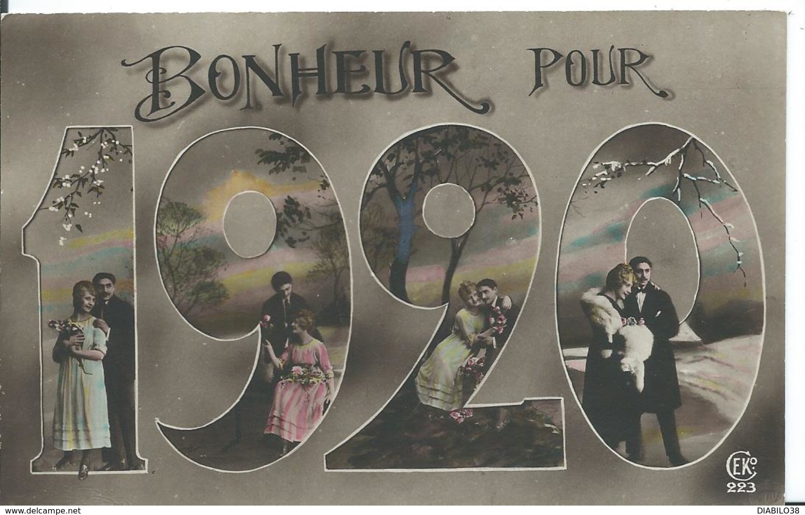 CARTE FANTAISIE ....BONNE ANNÉE 1920 - Nieuwjaar