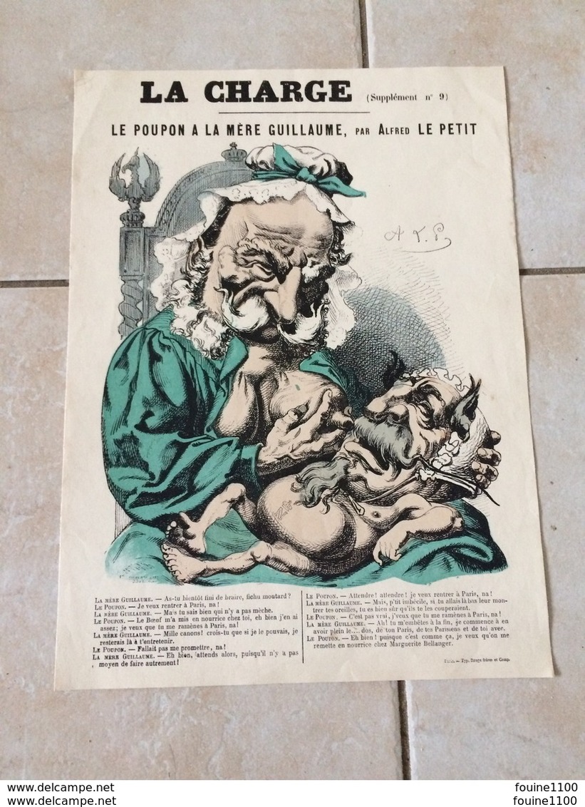 Anti Guillaume Caricature Dessin Humoristique Illustration Satirique LE POUPON A LA MERE GUILLAUME Par Alfred LE PETIT - Ohne Zuordnung