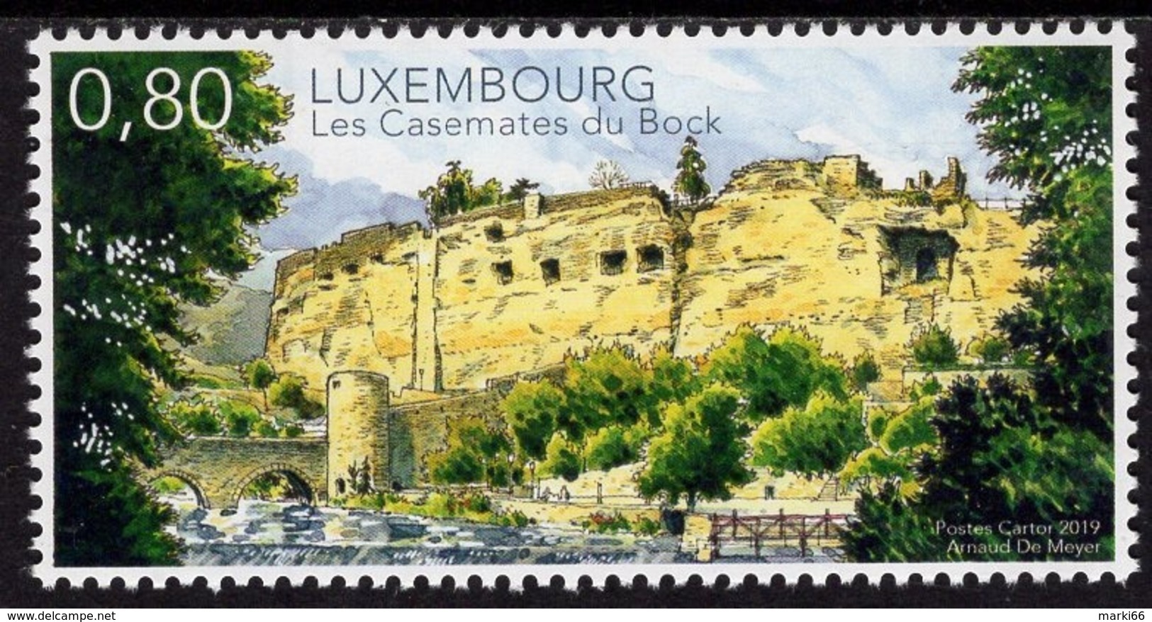 Luxembourg - 2019 - Casemates - Joint Issue With Gibraltar - Mint Stamp - Unused Stamps