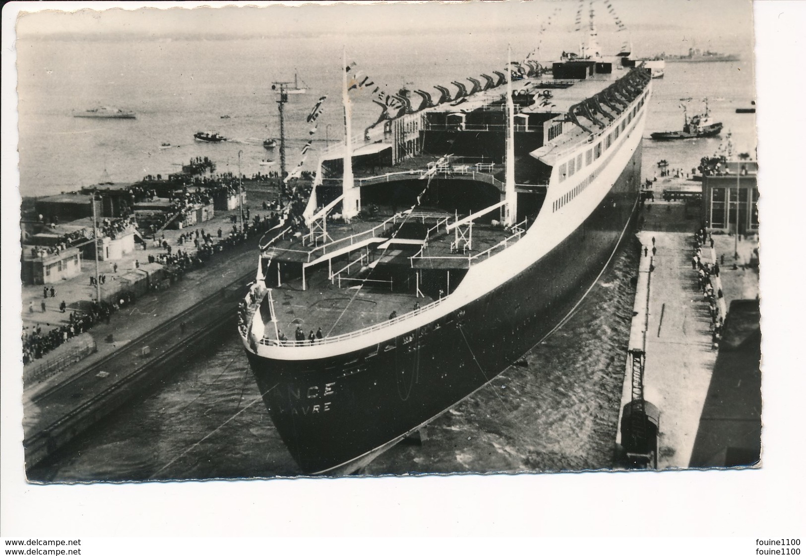 Paquebot FRANCE Rentre Par La Cale Joubert 11 Mai 1960 Traversée LE HAVRE NEW YORK ( Format C.P.A )( Recto Verso ) - Harbour