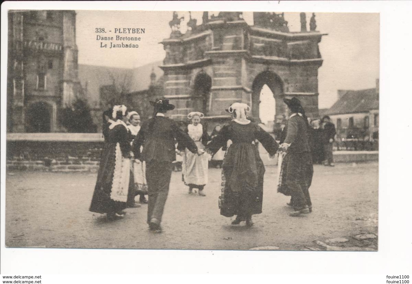 Carte De PLEYBEN  Danse Bretonne Le Jambadao ( Recto Verso ) - Pleyben