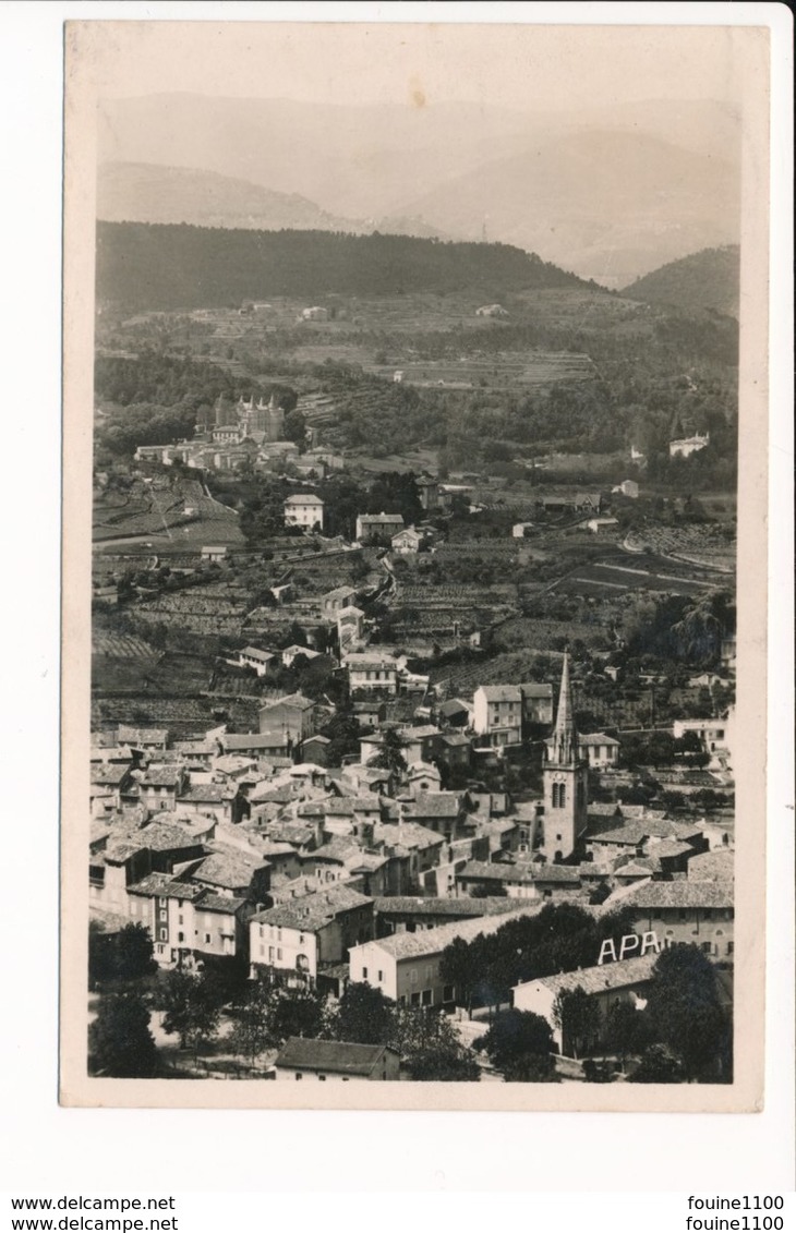 Carte Les Vans  Vue Générale Et Château De Chambonas ( Format C.P.A ) - Les Vans