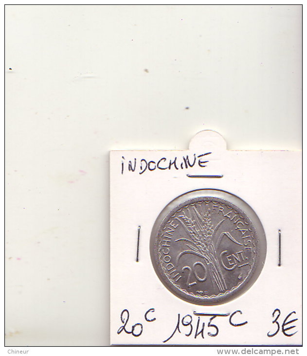 INDOCHINE 20 CENTIMES  1945 C - Autres – Asie