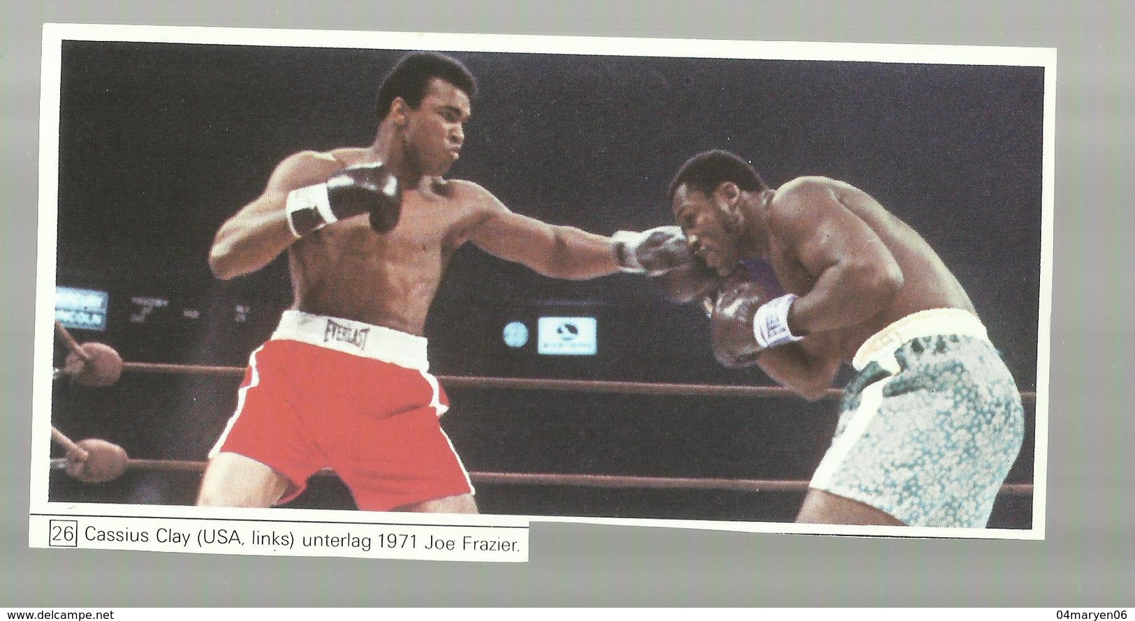 ** 1 X CASSIUS  CLAY  / JOE  FRAZIER ---1971---knipsel ! - Trading Cards